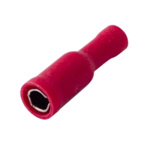 Разъем штекерный изолированный гнездо 4 мм 0.5-1.5 мм² (РШи-м 1.5-4/РШИм 1,25-5-4) красный REXANT 