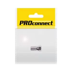 Разъем антенный на кабель,штекер F для кабеля SAT (с резиновым уплотнителем), (1шт) (пакет) PROconnect